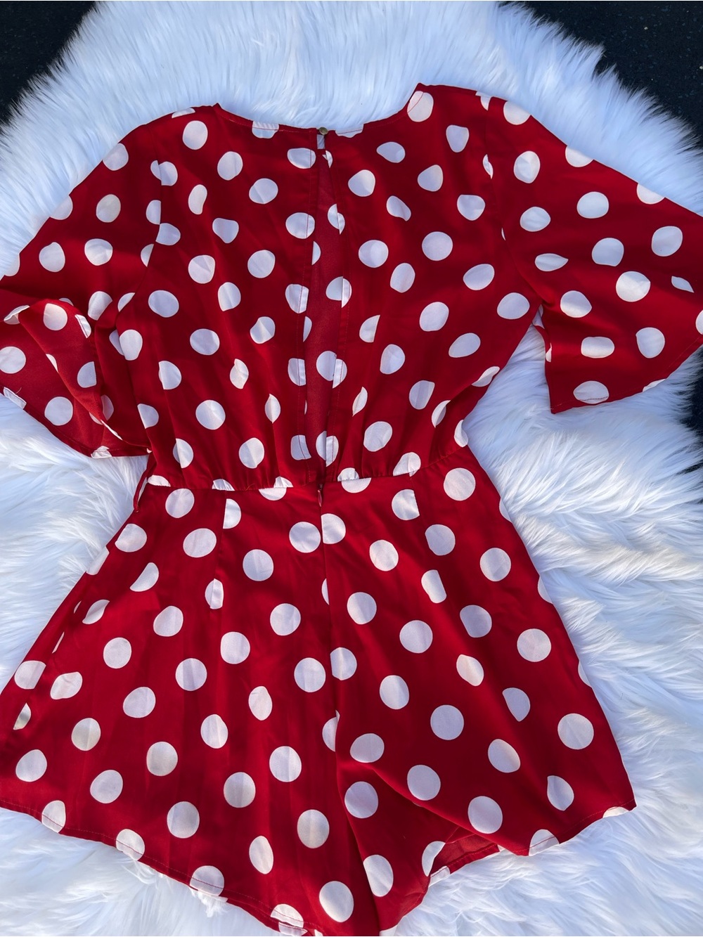 Red Polka Dot Romper